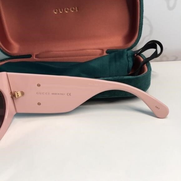 New ✨ Authentic Gucci GG0810S 003 Pink Oversized Sunglasses ✨ - Picture 10 of 11